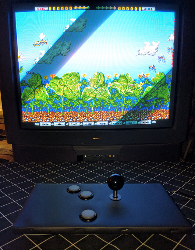 Amiga game Apidya with custom joystick